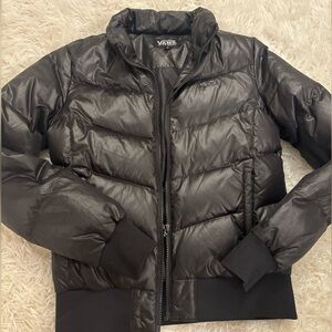 Vans black puffer jacket 
size S